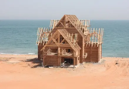Log house construction