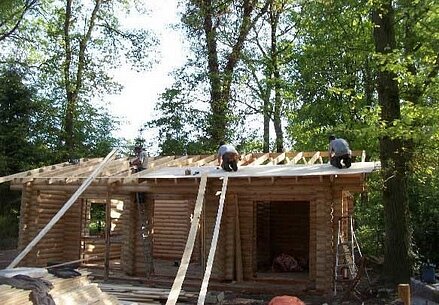 Building a log cabin from scratch