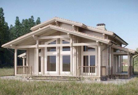 Massive wooden house project «Borisovski»