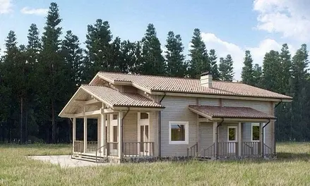 Build wooden house, project "Borisovski"