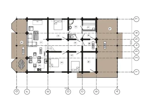Wooden house project "Foret noire"